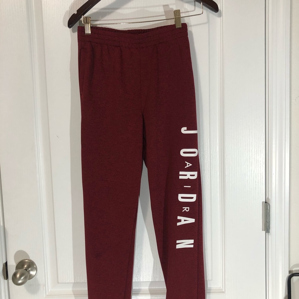 Red joggers for boys Jordan brand size 10-12
